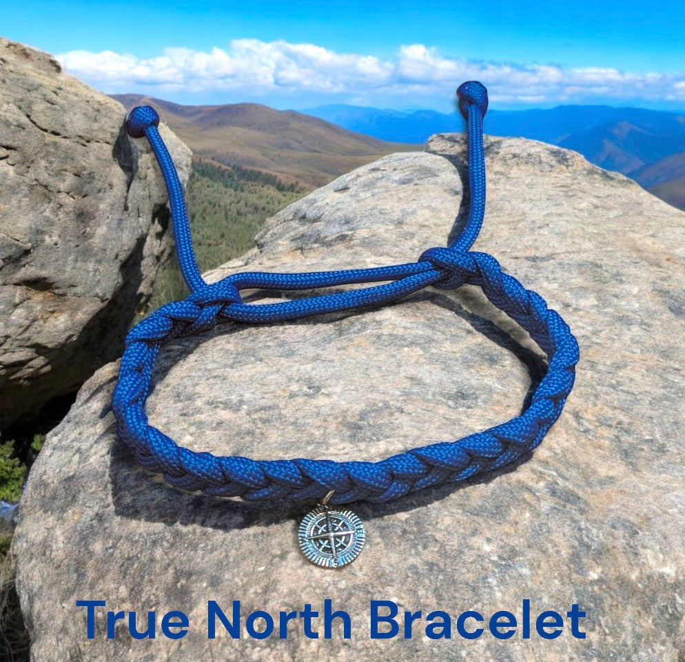 Paracord Bracelet w/ True North Compass Pendant