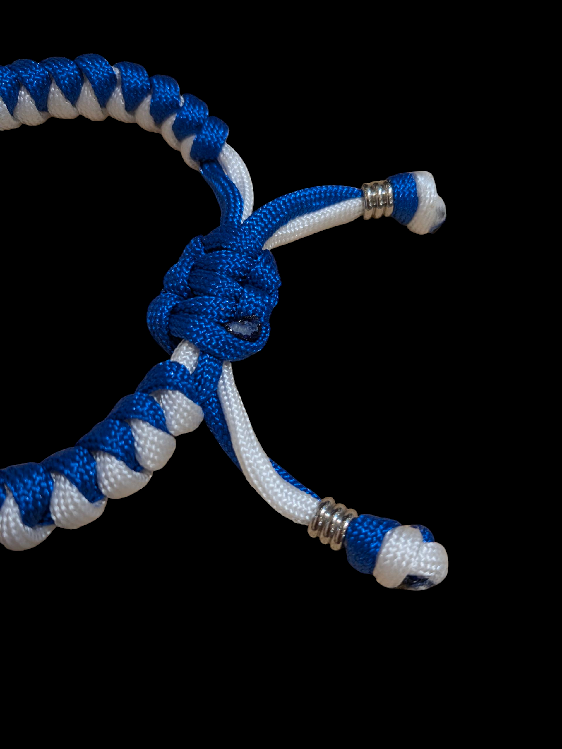 Stand with Faith: Israel Flag Paracord Bracelet with Silver Cross