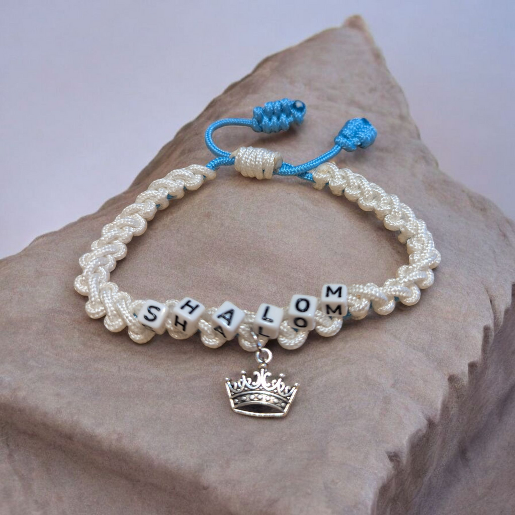 Faith-based Paracord Bracelet w/ Silver Crown Pendant - Christian Jewelry